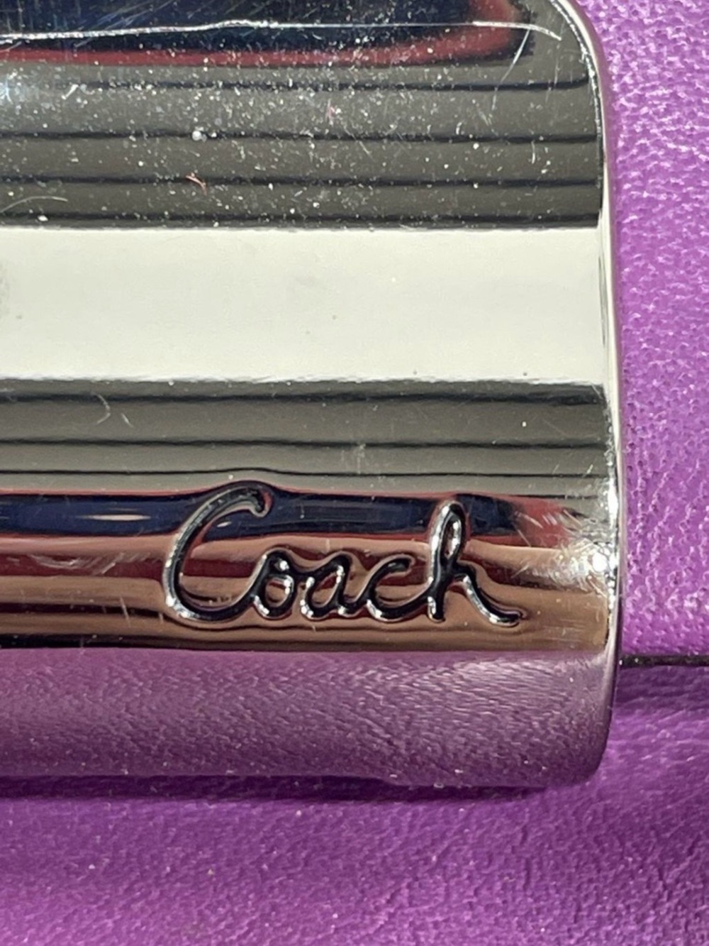 Coach Lavender Two-Tone Shoulder Bag - Picture 4 of 4